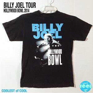 Billy Joel At The Hollywood Bowl 2014 Concert Double Sided Medium Black T Shirt